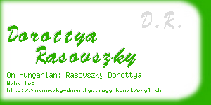 dorottya rasovszky business card